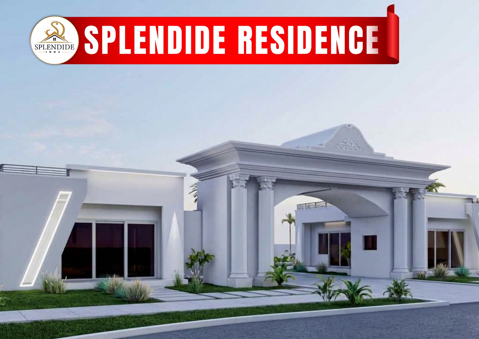 Vue du portail de la Résidence Splendide depuis un angle latéral